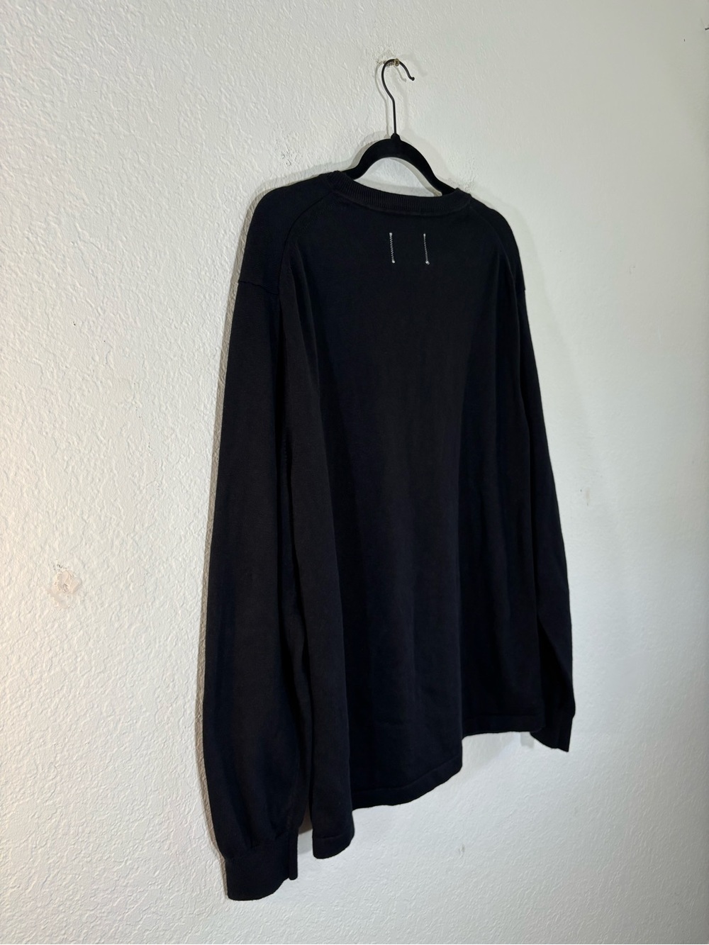Reigning Champ Cotton Linen Regatta Crewneck Sweater Size XL Black - Picture 7 of 14